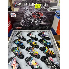 Игрушечные мотоциклы MOTORCYCLES, набор 12 шт.